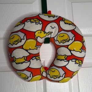 Sanrio Gudetama Broken Lazy Egg U-shape Travel Comfort Neck Pillow Orange Yellow